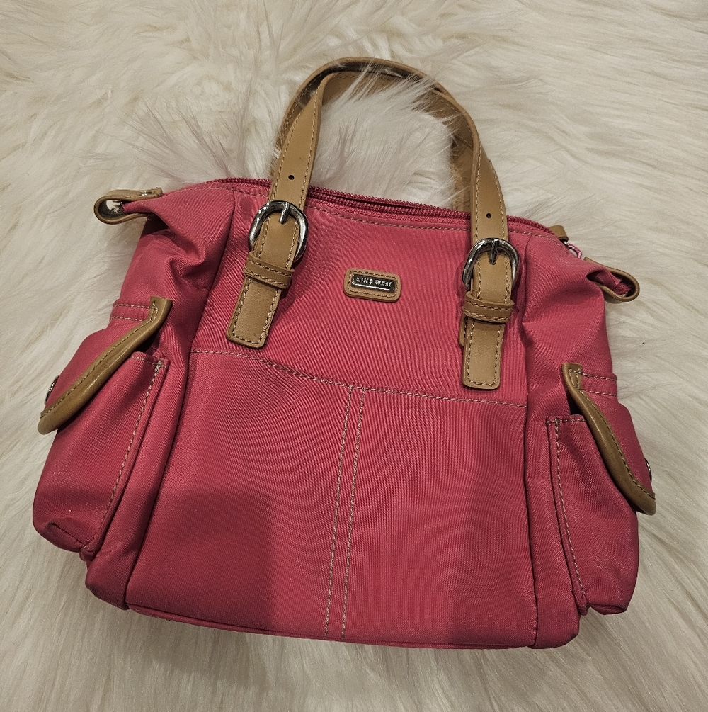 Vintage Pink Nylon Mini Handbag - Picture 2 of 16